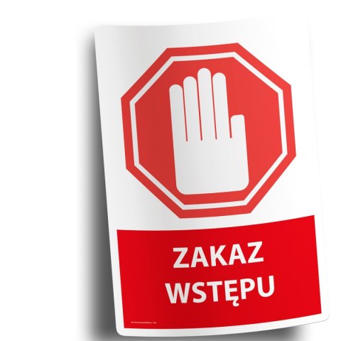 Naklejka 20x30cm ZAKAZ WSTĘPU Naklejka 20x30cm ZAKAZ WSTĘPU