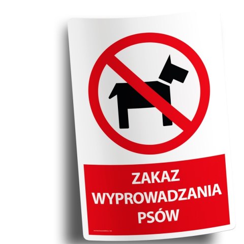 Naklejka 20x30cm ZAKAZ WYPROWADZANIA PSÓW Naklejka 20x30cm ZAKAZ WYPROWADZANIA PSÓW