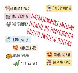 Naprasowanki imienne, imienniki - 48 sztuk