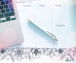 Planer na biurko - A3 Kwiaty, magnetyczny