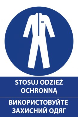 Tablica 20x30 cm STOSUJ ODZIEŻ OCHRONNĄ