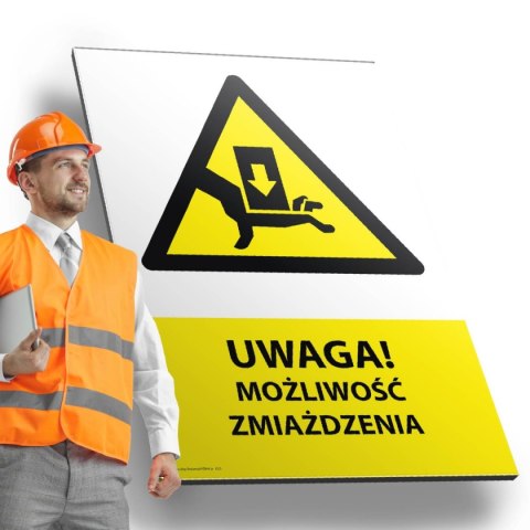 Tablica 20x30cm UWAGA MOŻLIWOŚĆ ZMIAŻDŻENIA Tablica 20x30cm UWAGA MOŻLIWOŚĆ ZMIAŻDŻENIA