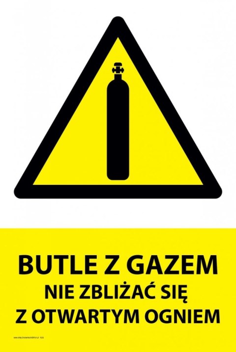 Tablica PVC 20x30 cm BUTLE Z GAZEM NIE ZBLIŻAĆ SIĘ Z OTWARTYM OGNIEM Tablica PVC 20x30 cm BUTLE Z GAZEM NIE ZBLIŻAĆ SIĘ Z OTWARTYM OGNIEM