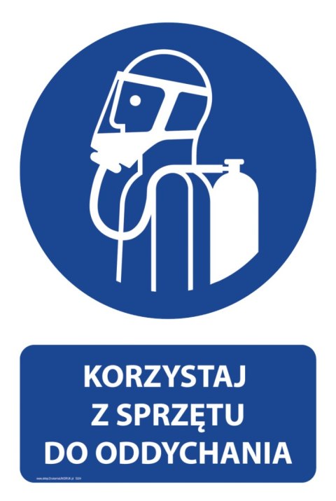 Tablica PVC 20x30 cm KORZYSTAJ ZE SPRZĘTU DO ODDYCHANIA Tablica PVC 20x30 cm KORZYSTAJ ZE SPRZĘTU DO ODDYCHANIA