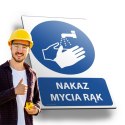 Tablica PVC 20x30 cm NAKAZ MYCIA RĄK