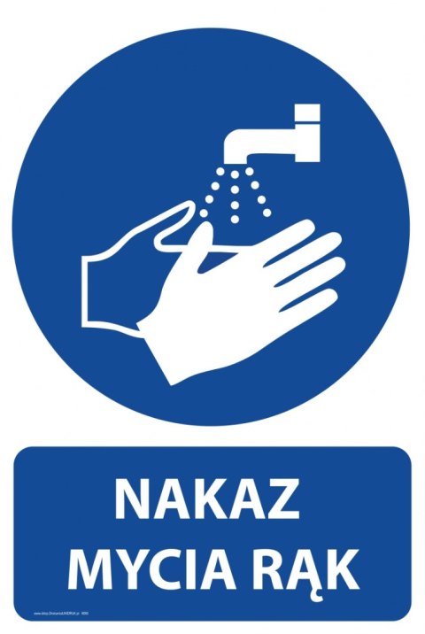 Tablica PVC 20x30 cm NAKAZ MYCIA RĄK Tablica PVC 20x30 cm NAKAZ MYCIA RĄK