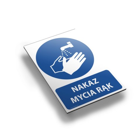 Tablica PVC 20x30 cm NAKAZ MYCIA RĄK Tablica PVC 20x30 cm NAKAZ MYCIA RĄK