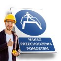 Tablica PVC 20x30 cm NAKAZ PRZECHODZENIA POMOSTEM