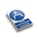 Tablica PVC 20x30 cm NAKAZ PRZECHODZENIA POMOSTEM