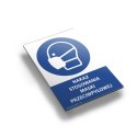 Tablica PVC 20x30 cm NAKAZ STOSOWANIA MASKI PRZECIWPYŁOWEJ