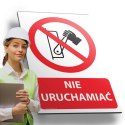 Tablica PVC 20x30 cm NIE URUCHAMIAĆ