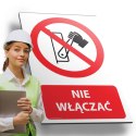 Tablica PVC 20x30 cm NIE WŁĄCZAĆ