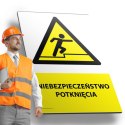 Tablica PVC 20x30 cm NIEBEZPIECZEŃSTWO POTKNIĘCIA