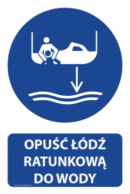 Tablica PVC 20x30 cm OPUŚĆ ŁÓDŹ RATUNKOWĄ DO WODY