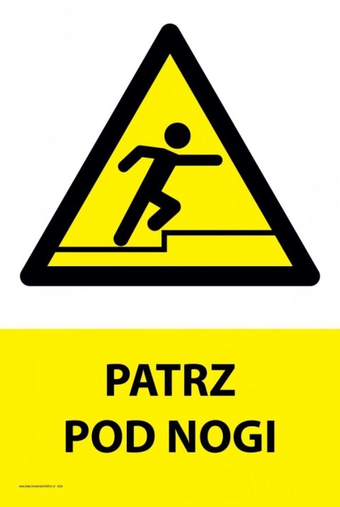 Tablica PVC 20x30 cm PATRZ POD NOGI Tablica PVC 20x30 cm PATRZ POD NOGI