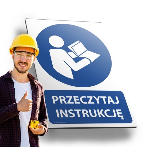 Tablica PVC 20x30 cm PRZECZYTAJ INSTRUKCJĘ Tablica PVC 20x30 cm PRZECZYTAJ INSTRUKCJĘ
