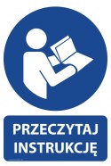 Tablica PVC 20x30 cm PRZECZYTAJ INSTRUKCJĘ