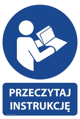 Tablica PVC 20x30 cm PRZECZYTAJ INSTRUKCJĘ