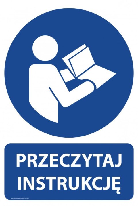 Tablica PVC 20x30 cm PRZECZYTAJ INSTRUKCJĘ Tablica PVC 20x30 cm PRZECZYTAJ INSTRUKCJĘ