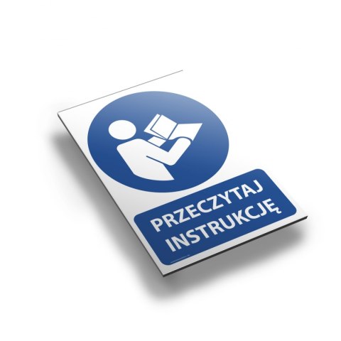 Tablica PVC 20x30 cm PRZECZYTAJ INSTRUKCJĘ Tablica PVC 20x30 cm PRZECZYTAJ INSTRUKCJĘ