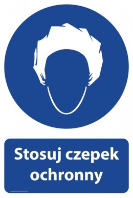 Tablica PVC 20x30 cm STOSUJ CZEPEK OCHRONNY