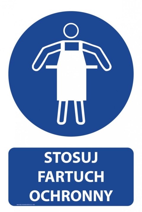 Tablica PVC 20x30 cm STOSUJ FARTUCH OCHRONNY Tablica PVC 20x30 cm STOSUJ FARTUCH OCHRONNY