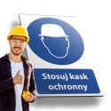 Tablica PVC 20x30 cm STOSUJ KASK OCHRONNY