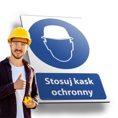 Tablica PVC 20x30 cm STOSUJ KASK OCHRONNY Tablica PVC 20x30 cm STOSUJ KASK OCHRONNY