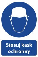 Tablica PVC 20x30 cm STOSUJ KASK OCHRONNY