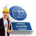 Tablica PVC 20x30 cm STOSUJ OCHRONĘ TWARZY