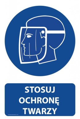 Tablica PVC 20x30 cm STOSUJ OCHRONĘ TWARZY