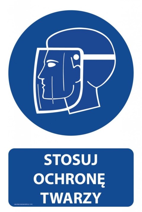 Tablica PVC 20x30 cm STOSUJ OCHRONĘ TWARZY Tablica PVC 20x30 cm STOSUJ OCHRONĘ TWARZY