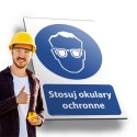 Tablica PVC 20x30 cm STOSUJ OKULARY OCHRONNE