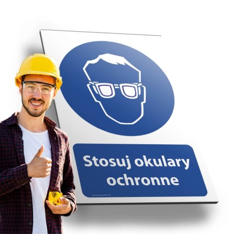 Tablica PVC 20x30 cm STOSUJ OKULARY OCHRONNE Tablica PVC 20x30 cm STOSUJ OKULARY OCHRONNE