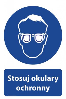 Tablica PVC 20x30 cm STOSUJ OKULARY OCHRONNE