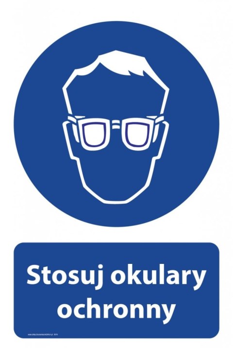 Tablica PVC 20x30 cm STOSUJ OKULARY OCHRONNE Tablica PVC 20x30 cm STOSUJ OKULARY OCHRONNE