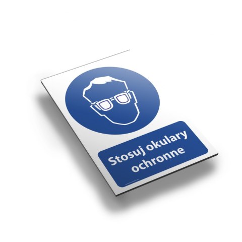 Tablica PVC 20x30 cm STOSUJ OKULARY OCHRONNE Tablica PVC 20x30 cm STOSUJ OKULARY OCHRONNE
