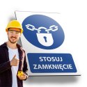 Tablica PVC 20x30 cm STOSUJ ZAMKNIĘCIE