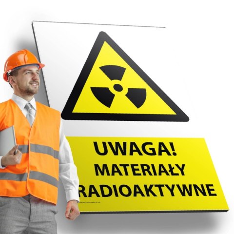 Tablica PVC 20x30 cm UWAGA MATERIAŁY RADIOAKTYWNE Tablica PVC 20x30 cm UWAGA MATERIAŁY RADIOAKTYWNE