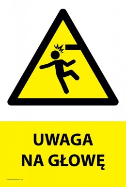 Tablica PVC 20x30 cm UWAGA NA GŁOWĘ