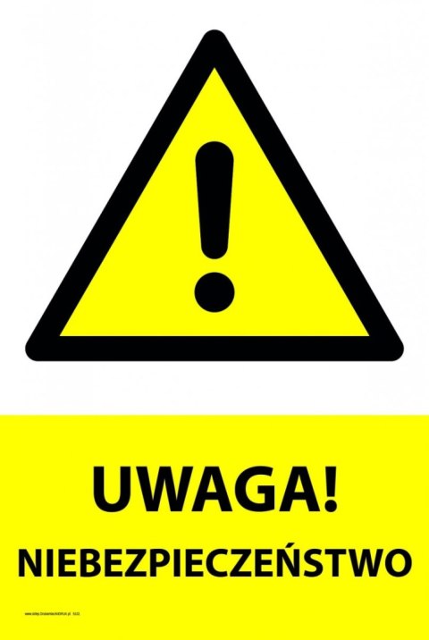 Tablica PVC 20x30 cm UWAGA NIEBEZPIECZEŃSTWO Tablica PVC 20x30 cm UWAGA NIEBEZPIECZEŃSTWO