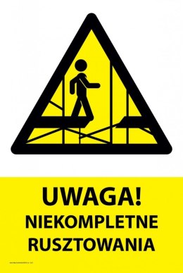 Tablica PVC 20x30 cm UWAGA NIEKOMPLETNE RUSZTOWANIE