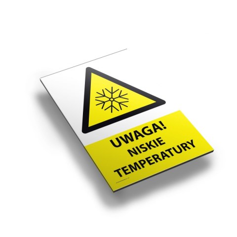 Tablica PVC 20x30 cm UWAGA NISKIE TEMPERATURY Tablica PVC 20x30 cm UWAGA NISKIE TEMPERATURY