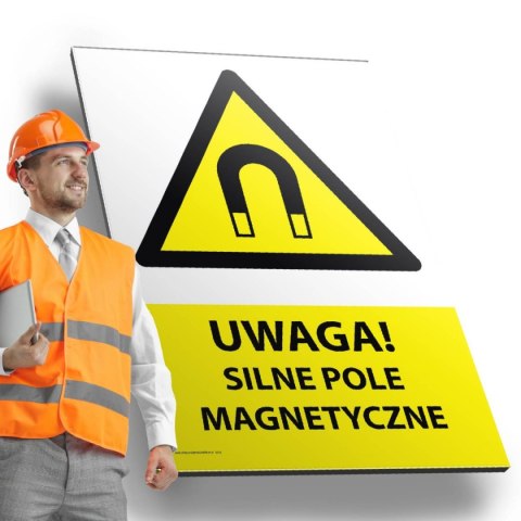 Tablica PVC 20x30 cm UWAGA SILNE POLE MAGNETYCZNE Tablica PVC 20x30 cm UWAGA SILNE POLE MAGNETYCZNE