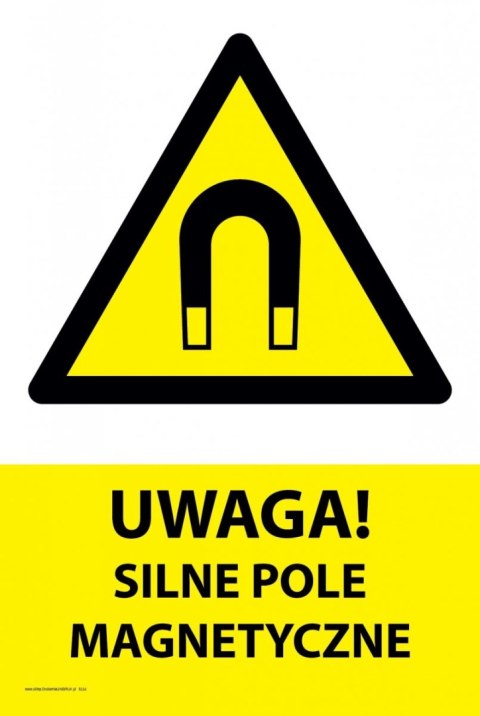 Tablica PVC 20x30 cm UWAGA SILNE POLE MAGNETYCZNE Tablica PVC 20x30 cm UWAGA SILNE POLE MAGNETYCZNE