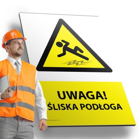 Tablica PVC 20x30 cm UWAGA ŚLISKA PODŁOGA Tablica PVC 20x30 cm UWAGA ŚLISKA PODŁOGA