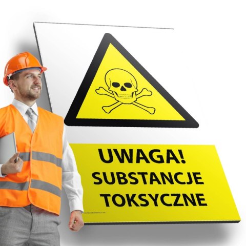 Tablica PVC 20x30 cm UWAGA SUBSTANCJE TOKSYCZNE Tablica PVC 20x30 cm UWAGA SUBSTANCJE TOKSYCZNE