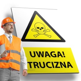 Tablica PVC 20x30 cm UWAGA TRUCIZNA