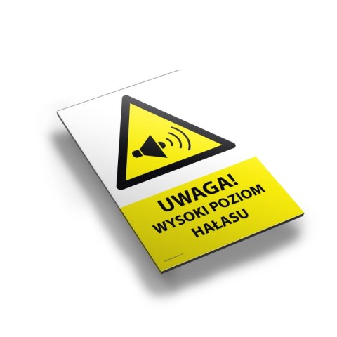 Tablica PVC 20x30 cm UWAGA WYSOKI POZIOM HAŁASU Tablica PVC 20x30 cm UWAGA WYSOKI POZIOM HAŁASU