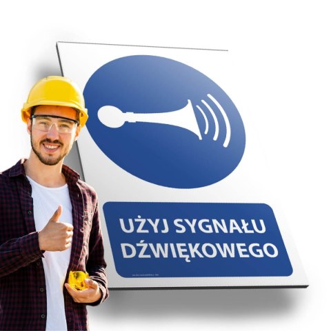 Tablica PVC 20x30 cm UŻYJ SYGNAŁU DŹWIĘKOWEGO Tablica PVC 20x30 cm UŻYJ SYGNAŁU DŹWIĘKOWEGO